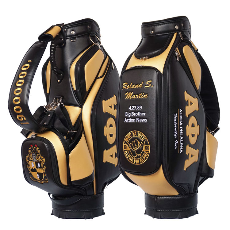 Custom Golf Tour Bag with Alpha Phi Alpha Fraternity logo - good golf bag design