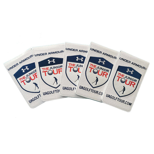 Personalized golf yardage book cover with custom design
