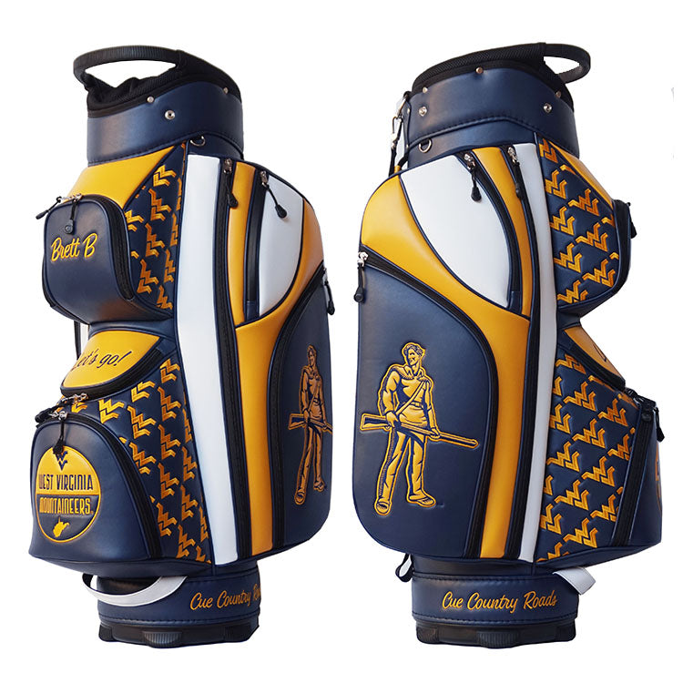custom golf bag leather finish - branded golf bags