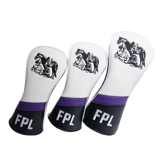 Custom HeadCovers (driver, hybrid and utility cover) with embroidered logo and initials