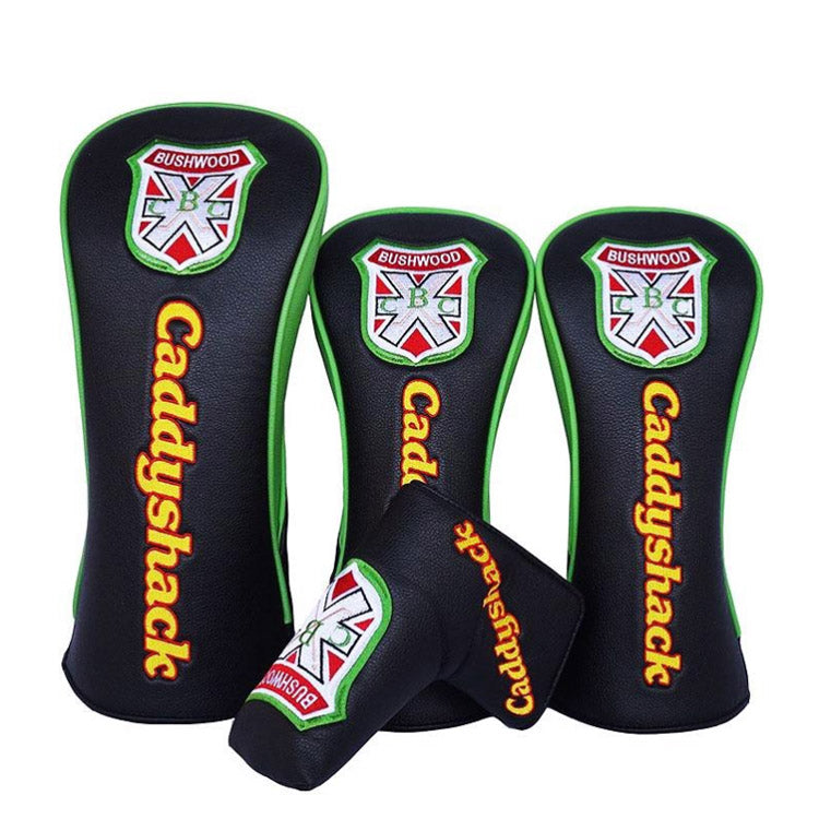 Custom Caddyshack HeadCovers with bushwood country club logo embroidery