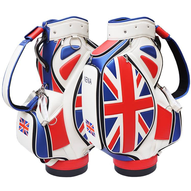 Custom UK Flag golf bag with your name, logo & colors