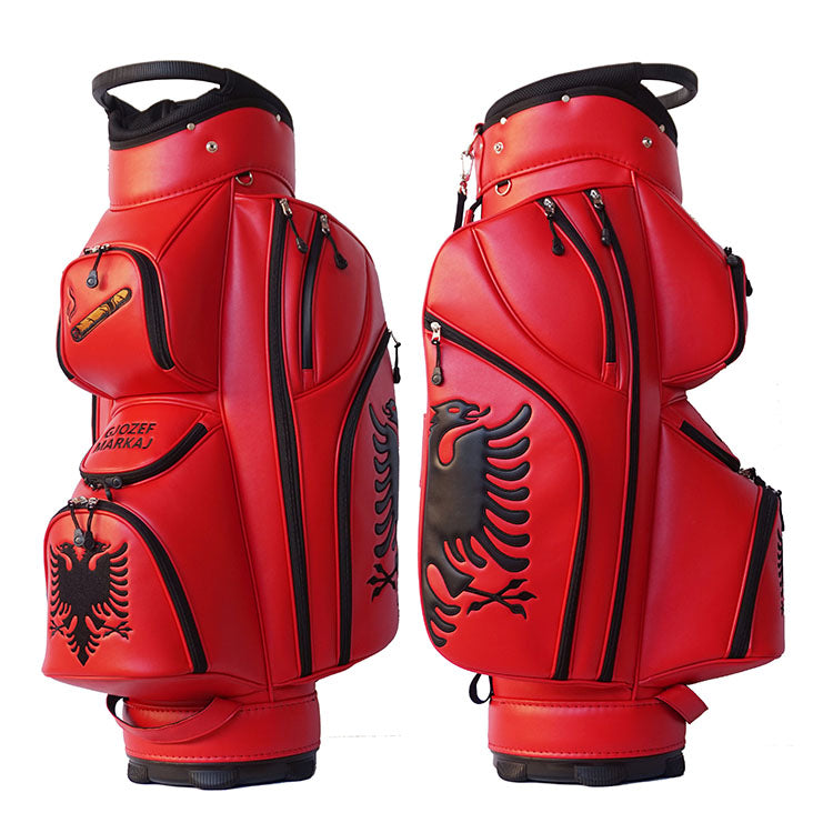 Albanian Flag custom golf cart bag - fully customized with your name and logos