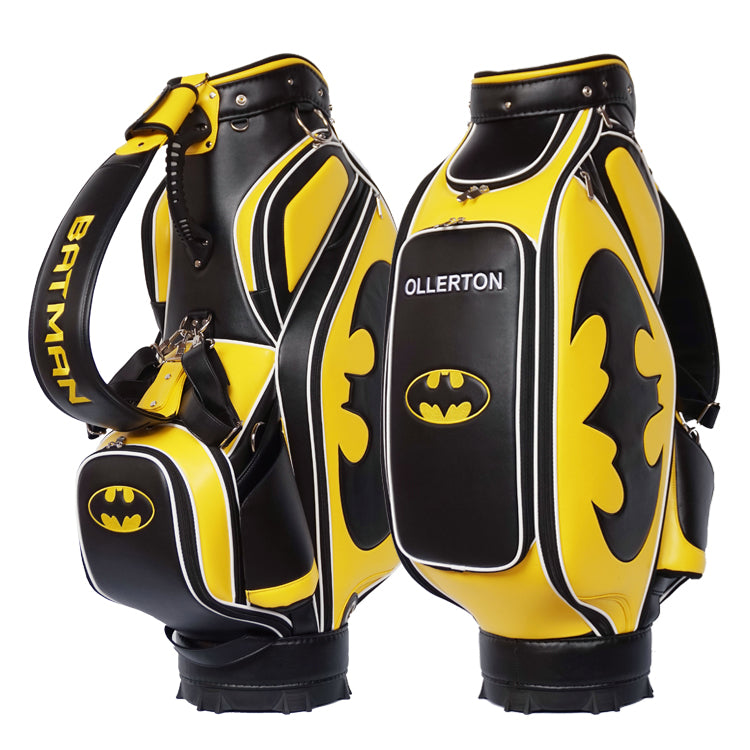 BATMAN Golf Bag  - customized black and yellow leather themed