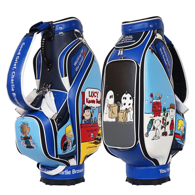 Custom Charlie Brown golf bag featuring Peanuts-inspired design