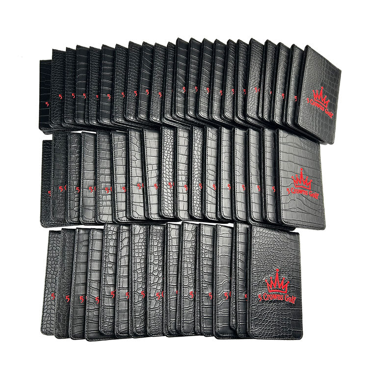 black leather custom golf yardage book covers - wholesale package