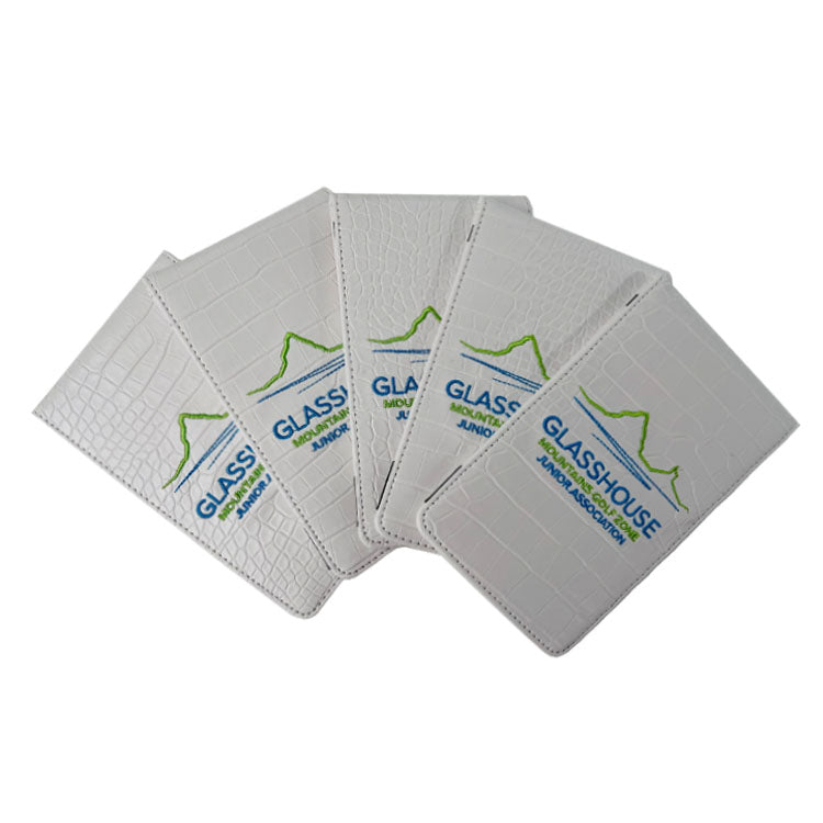 Custom golf yardage book cover for junior golf association