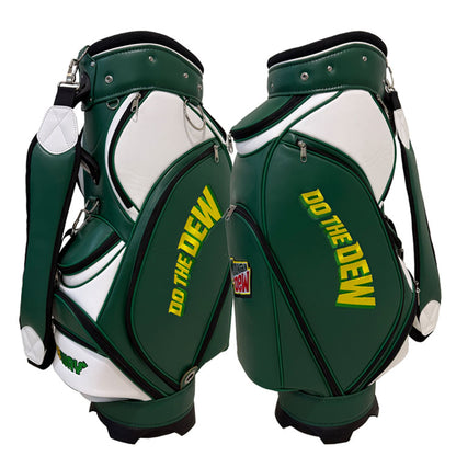 custom branded logo golf tour bag - green and white