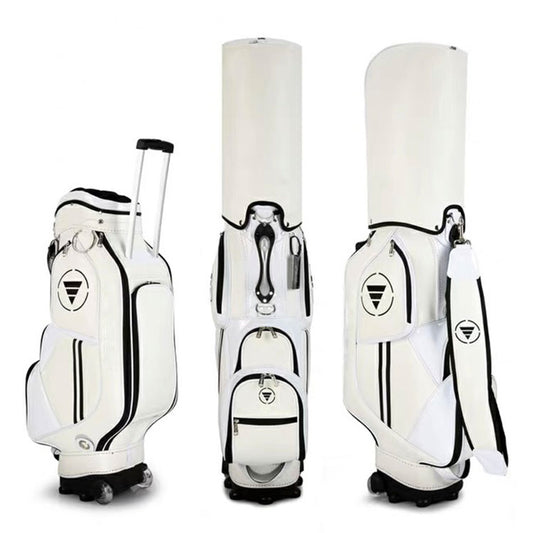 Custom logo travel golf bag on wheels - white