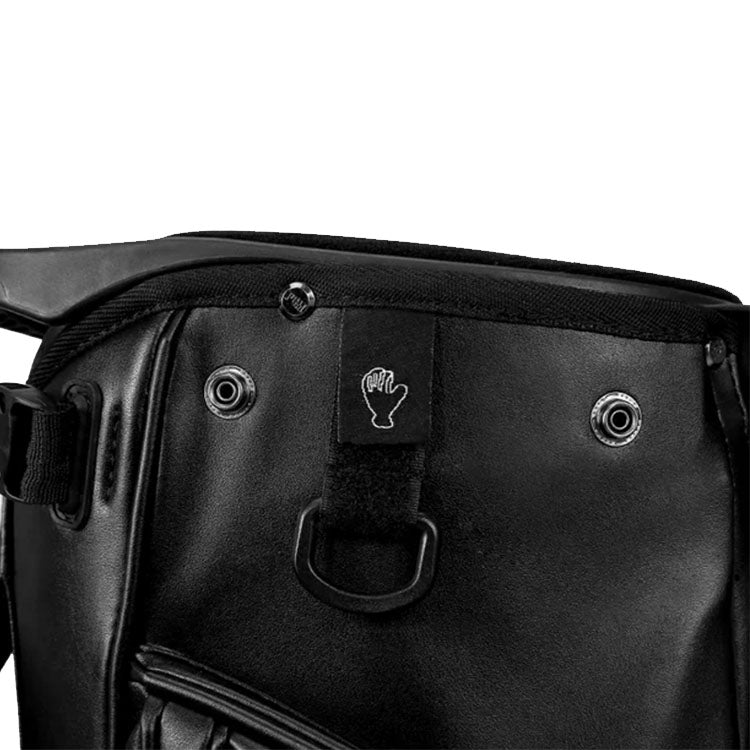 Black cutom_embroidery_Stand_bag with Velcro golf glove holder