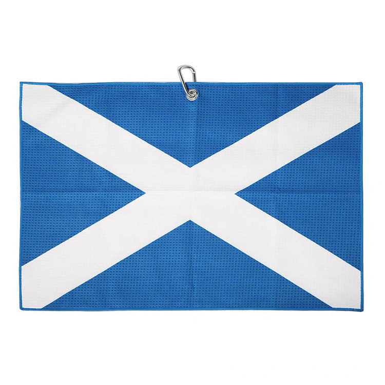 Scottish flag waffle custom golf towels