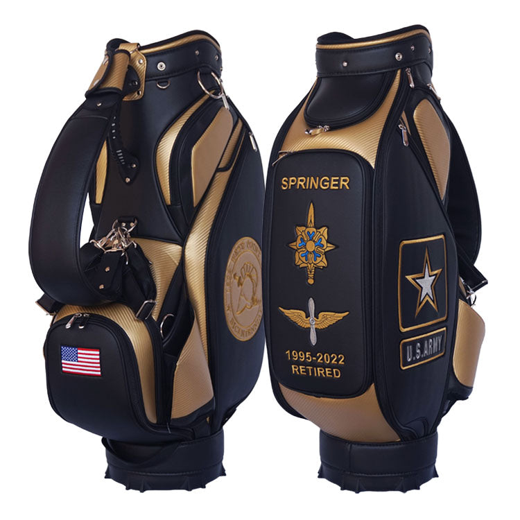 US army retirement golf gift with name and logo