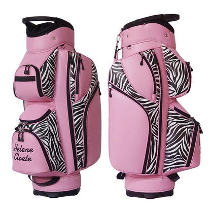 Zebra print custom golf bag for women