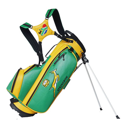 custom_Springbok_South Africa stand golf_bag in yellow and green