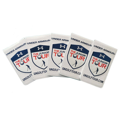 custom golf yardage book covers - junior tour golf outing gift in white alligator skin leather