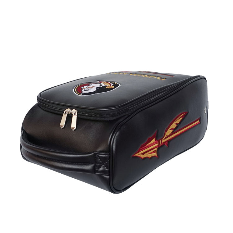 custom golf shoe bag genuine leather