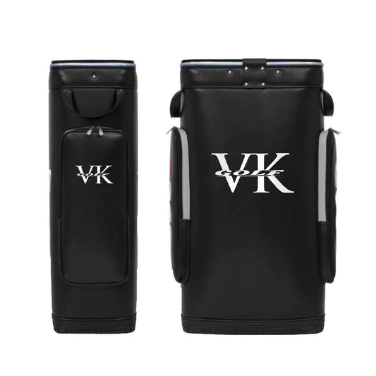 custom logo golf club storage bag - front and side view