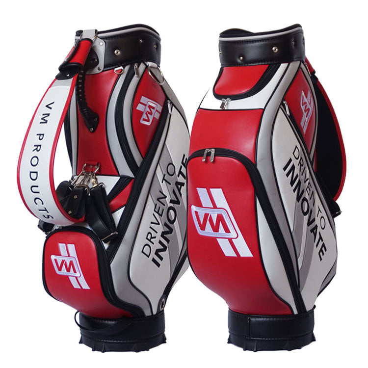 Lightweight golf tour bag featuring custom branded logo and corporate colors