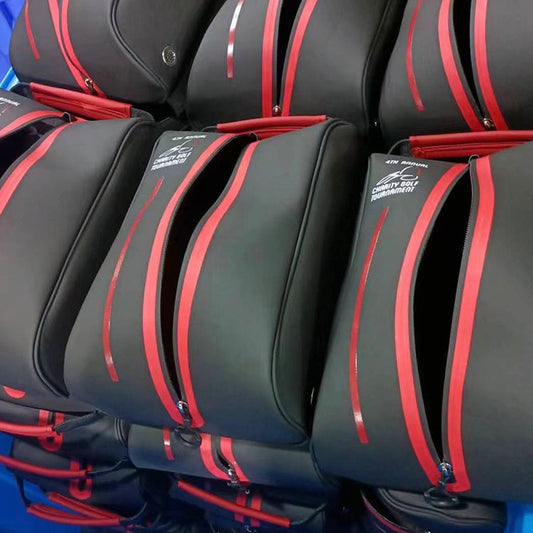 custom logo golf shoe bags with waterproof zippers