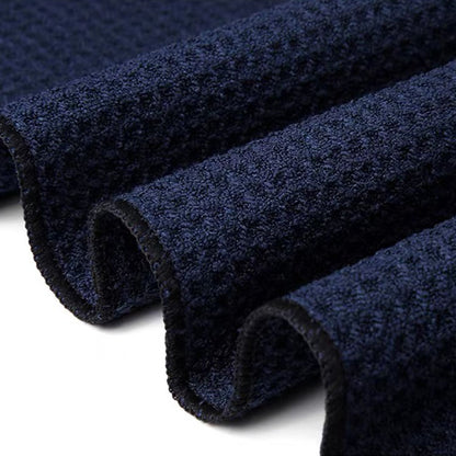 premium custom logo golf towel - navy blue