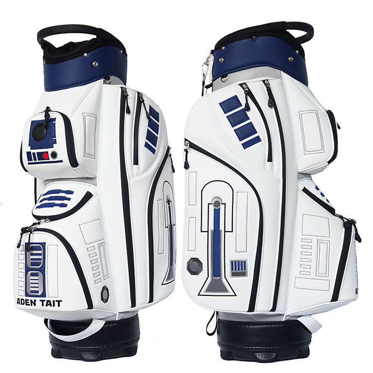 R2D2 golf bag customized with your name and quote 
