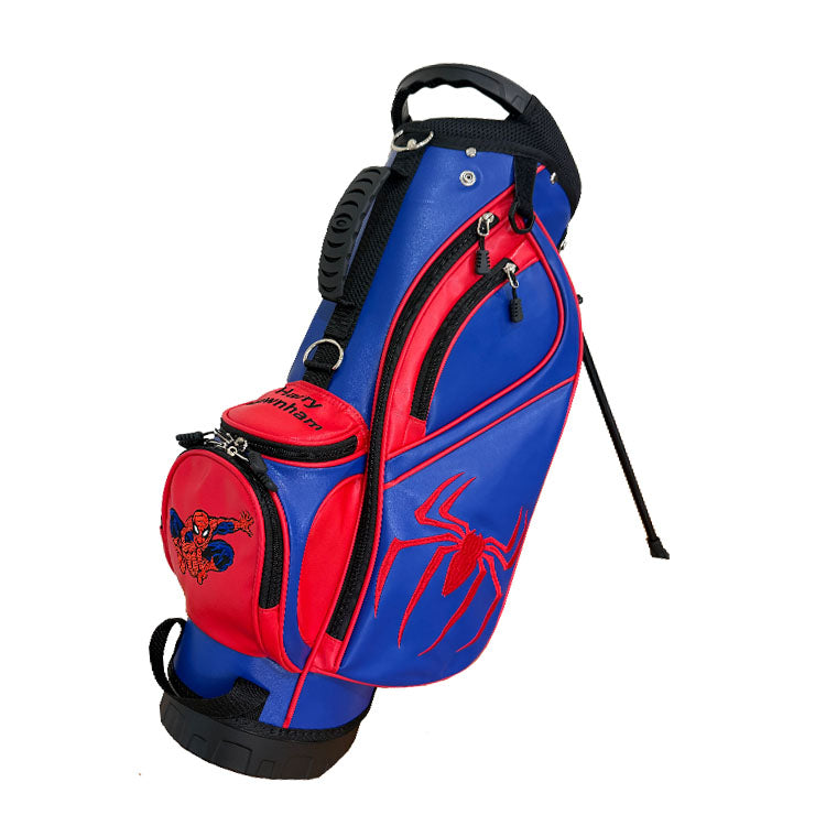 Spider-man custom junior golf stand bag personalized with logo and name