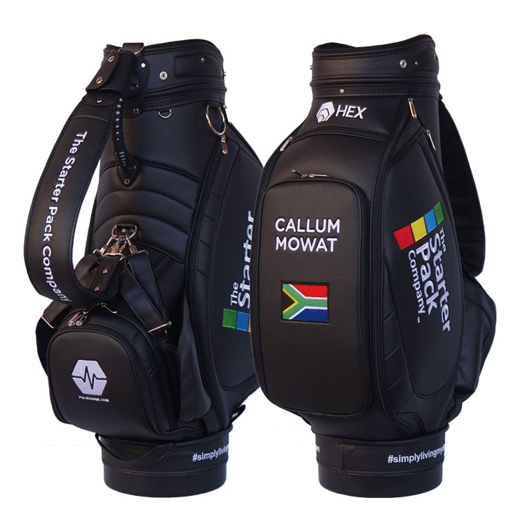 Custom Embroidery Leather Golf Tour Bag - golfers sponsorship south Africa 