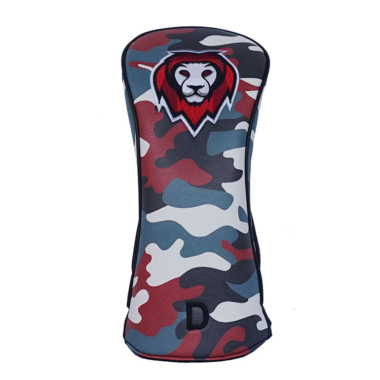 Custom Golf Driver Cover camo headcover with lion design
