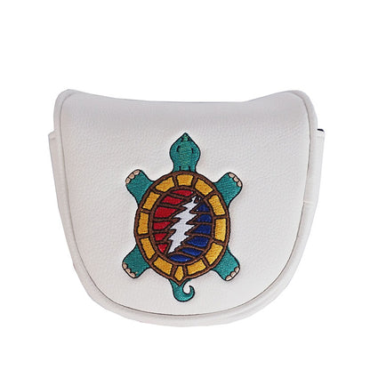 Personalized Golf Mallet Putter Cover - white grateful dead turtle