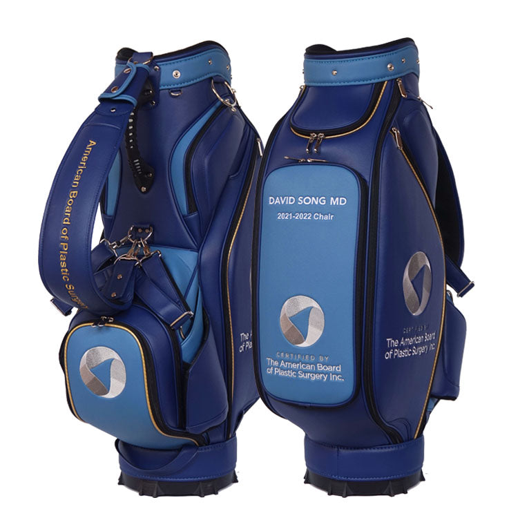 Custom Golf Tour Bag TB03 in various shades of matte blue colors