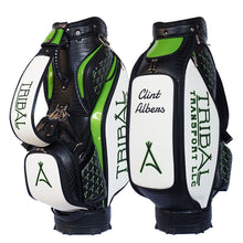 Custom Golf Tour Bag TB03 with alligator skin textured leather