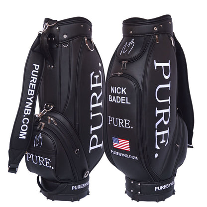 Custom Golf Tour Bag TB04 - premium black leather