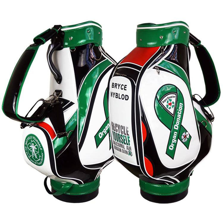 Custom Golf Tour Bags golf pros choice - awareness ribbon design and name embroidery