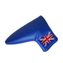 Custom Golf putter cover - blue genuine leather head covers UK
