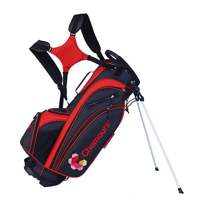 Custom Stand Bag black and red with ball mesh