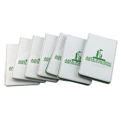 Custom golf yardage book holder designed for tournaments