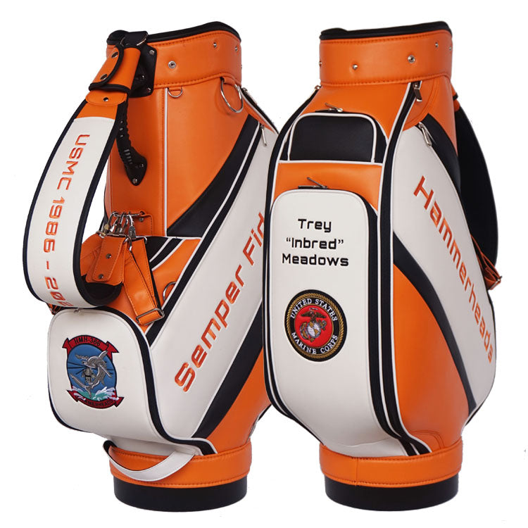 Lot sale - Vessel golf bag, custom golf bag and Taylormade cover heads.