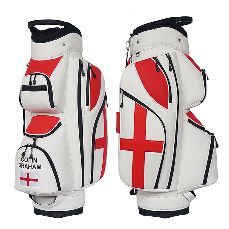England Flag Golf Bag personalized with your name and logo 