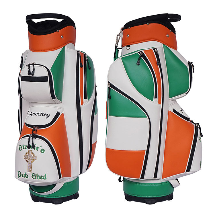 Irish Flag Cart Bag: Personalised golf bag with your design - Ireland