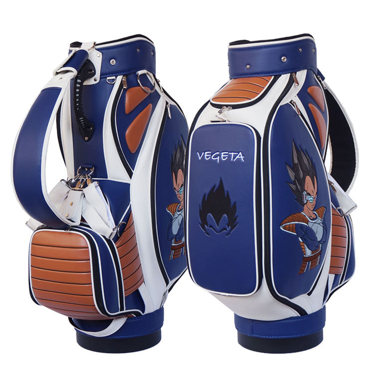 Junior golf tour bag featuring vegeta themed design