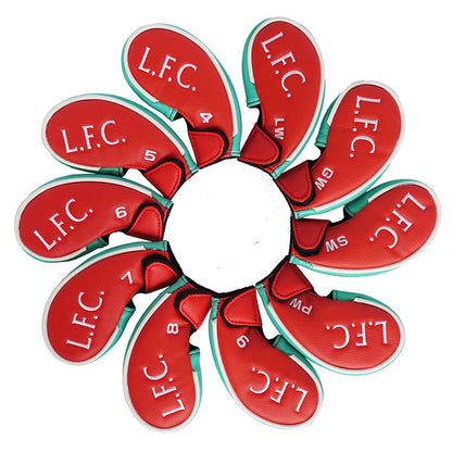 LFC Custom Golf Iron Covers - Liverpool united football club design red white and teal 