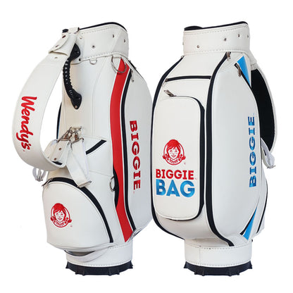 Personalized mid-size tour bag with a personalized front pocket and side panels