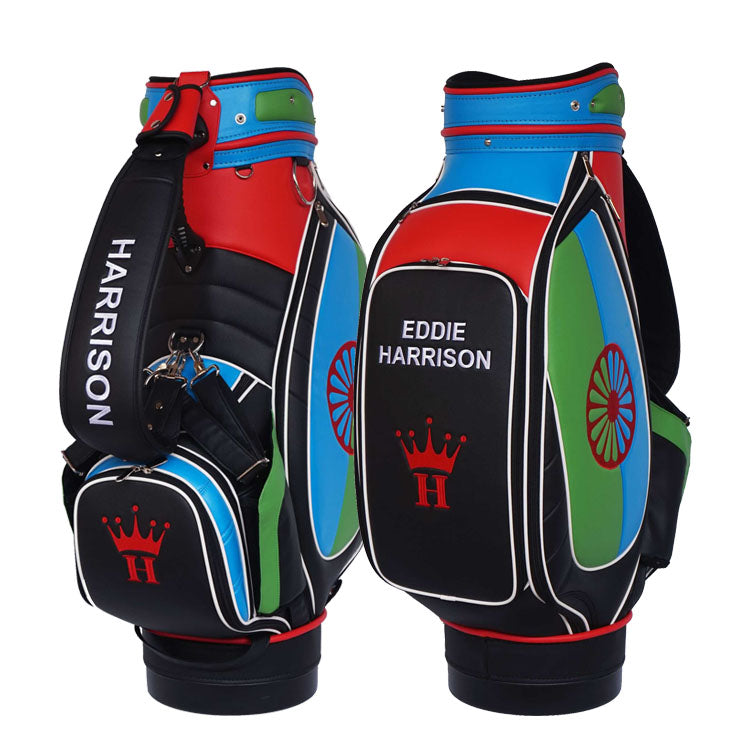Romani Flag Golf Bag with customized name and logo