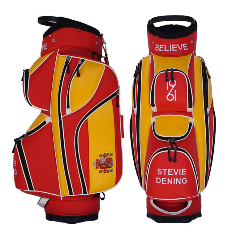 Spanish Flag Golf Bag personalized with your name and logo