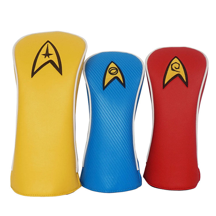 StarTrek Custom Headcovers - red blue yellow with symbol