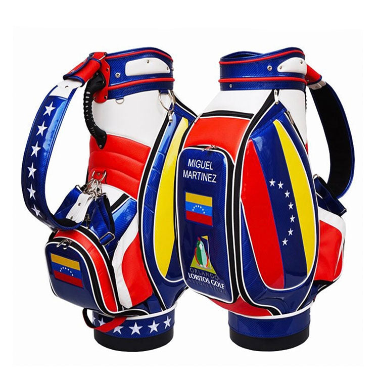 Venezuelan Flag Golf Bag personalized with your name and logo