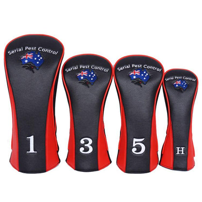 Custom Golf Head Covers with Australian flag and business logos