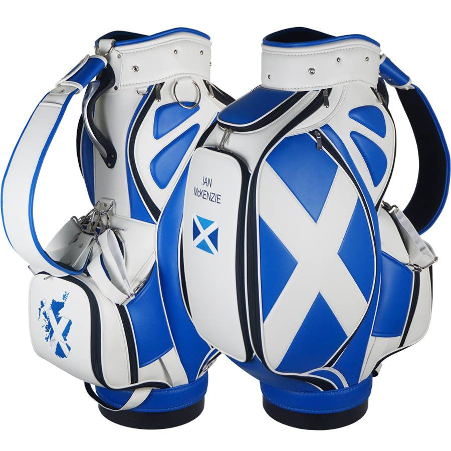 Scottish Flag Golf Bag - My Custom Golf Bag Global - London, Liverpool, Bristol, Edinburgh, York, Manchester, Oxford, Newcastle, Glasgow, Birmingham, Leeds, Belfast, Cambridge, Nottingham,