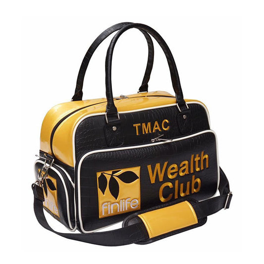 custom golf duffel bag with corporate logo and colors