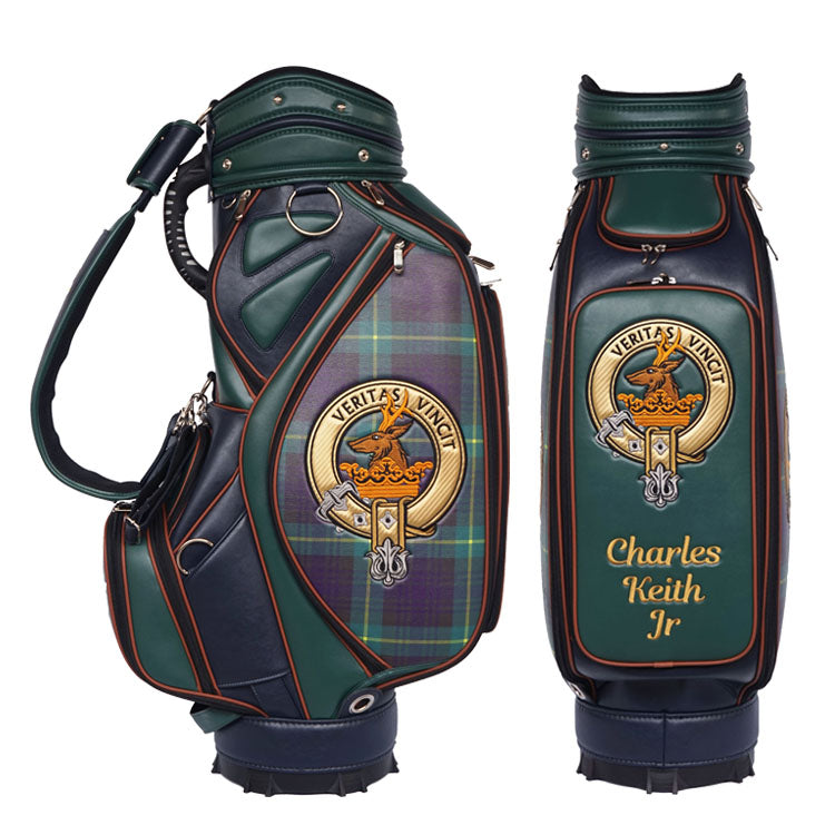 custom family crest Scottish clan tartan golf bag - scotland customised bags 